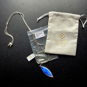 NWT Kendra Scott Milla blue agate pendant necklace